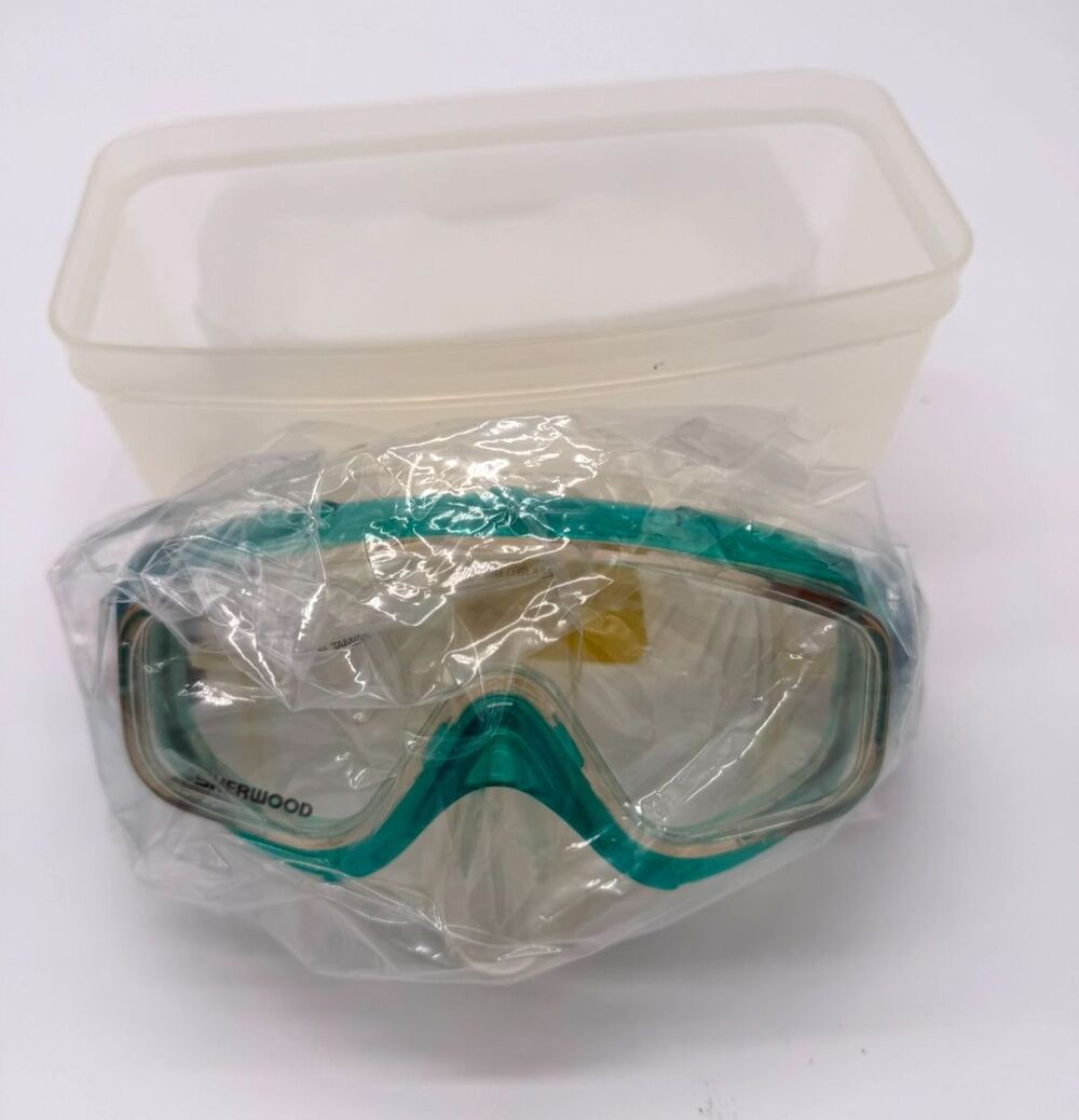 Sherwood Scuba Magnum EX Dive Mask - Teal/Clear - New in Case NOS